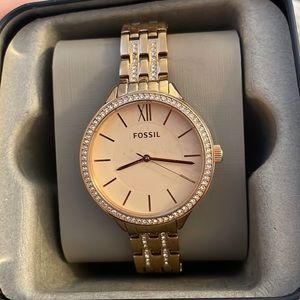 Rose Gold Fossil Watch